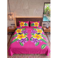 Hand Painted Rayon Bedsheet Set King Size